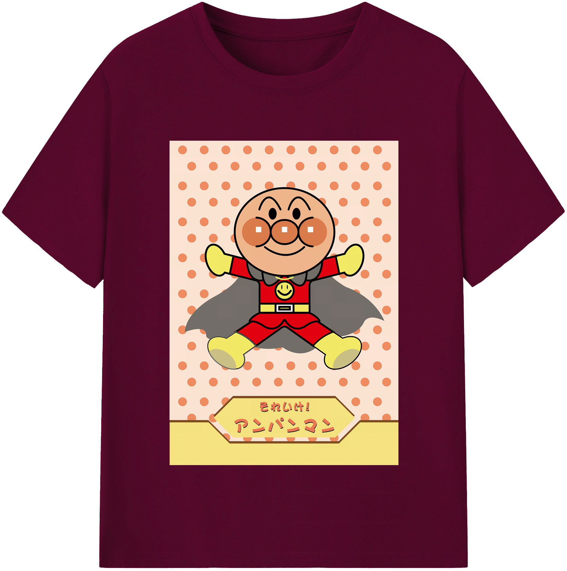 （画像用） アンパンマン Anpanman レディースカジュアルプリントTシャツ（綿100％）